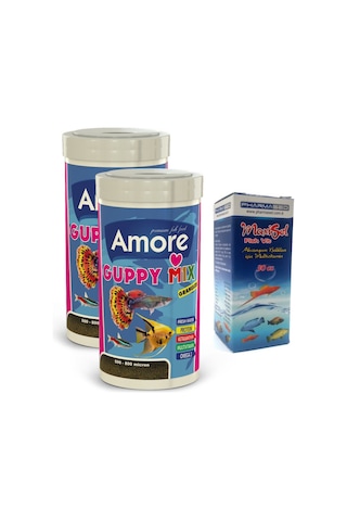 Guppy Mix Granules 500ml Lepistes Tropikal Balık Yemi ve Vitamini