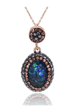 Mistik Topaz Ve Swarovski Taşlı 925 Ayar Gümüş Kadın Üçlü Set 201025577