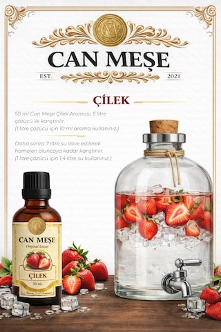 Can Meşe Hazır Karışım Çilek Kiti - Hazır Karışım Çilek Aroması 50 ML