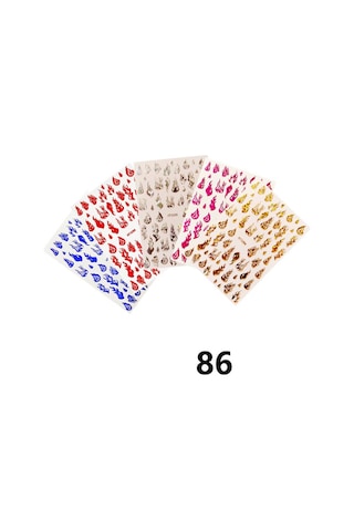 Reedark 5'li Set Parlak Alev Desenli Tırnak Çıkartması - Dıy Tırnak Sanatı Dekoru