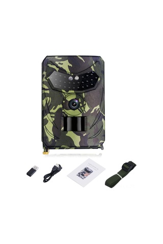 Lemestar Pr100b 12mp 1080p Dış Mekan Kamera - Ip56 Su Geçirmez, 26 Adet Kızılötesi Işık, 1 Saniye Hızlı Tetikleme, Av-gözlem-güvenlik, Asker Yeşili Pil Dahil Değil Çok Renkli