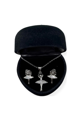 Oya Silver Zirkon Taşlı Balerin Gümüş Set&takım