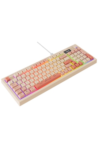 Everest Kb-79 Silent Pro Bej/pembe/turuncu Sessiz Rgb Q Membrane Oyuncu Klavyesi