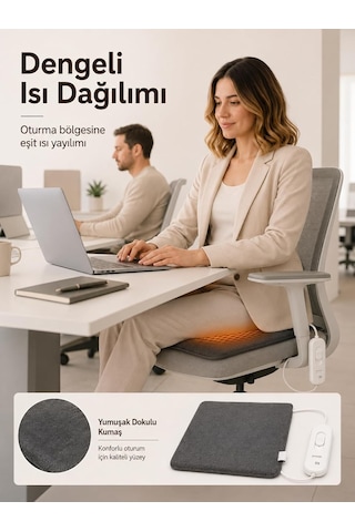 Omak 220v Elektrikli Minder Isıtıcı Termostatlı Kumandalı Ofis Büro Bahçe Ev Koltuk Sandalye El Ayak Isıtma Mind Genel