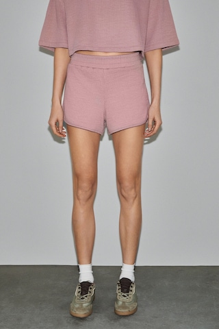 Grimelange Petal Kadın Esnek Kumaşlı Beli Lastikli Relaxed Fit Pembe Şort Pembe