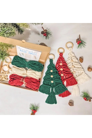 Dianziye Yeni Noel Ağacı Askılı Dekorasyonu - El İşçiliği Örgü Materyal Seti, Ev Dekoru, Kişiselleştirilebilir, Nordic Stili A Modeli