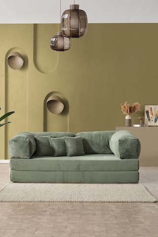 Legom Stil Aktivite Koltuğu Yatak Olabilen Çok Amaçlı Kanepe Yeşil Yeşil