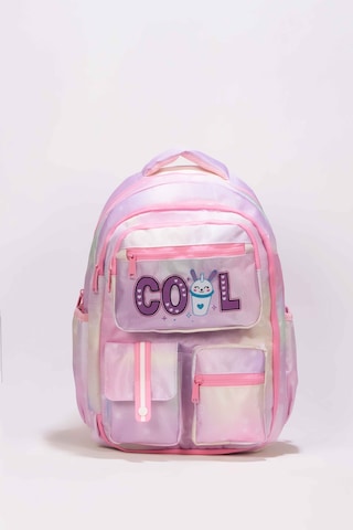 Waddell Lisanslı Cool Renkli Yazı İlkokul Sırt Çantası,termal Beslenme Çantası Ve Kalemlik Üçlü Set Pembe