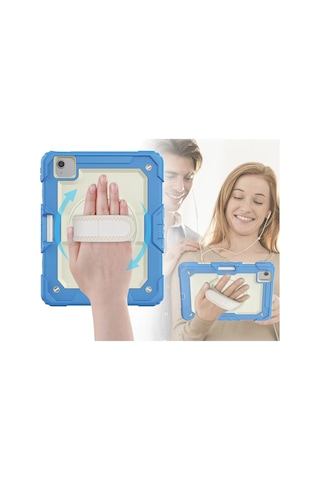 Newface - 921 - iPad Uyumlu Pro 11 2020 Kılıf Strap New Tablet Kapak - Csmo-tex - - Mavi