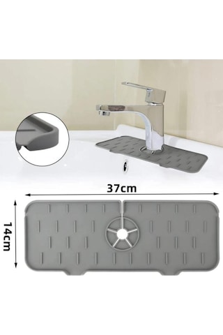 Tezgah Sıçrama Koruyucu Silikon Musluk Altı Mutfak Banyo Lavabo