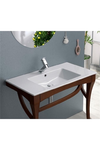 Cerastyle İbiza 121x51 Cm Etajerli Lavabo Tek Hazneli