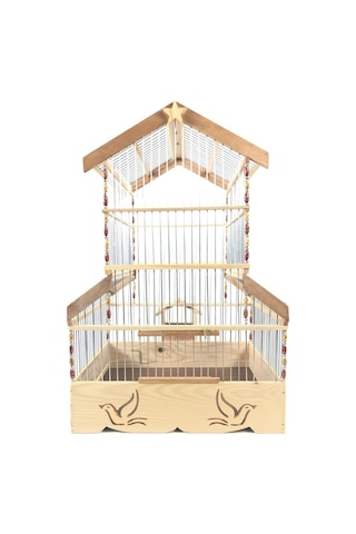 Naturbird 2 Katlı Metal Tel Norveç Ahşap Kafes