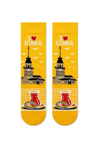 Carnaval Socks I Love İstanbul 5'li Kutulu Çorap Seti Kediler Ve Simit 2000386