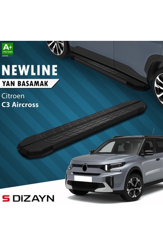S-dizayn Citroen C3 Aircross 2 Newline Siyah Yan Basamak 183 Cm 2024 Üzeri A+ Kalite