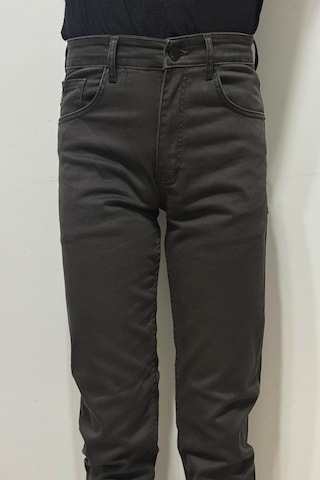 Hacker Denim Hacker Dmctekstil Erkek Koyu Kahve Y 958 Yüksek Bel Normal Kesim Boru Paça Jean Pantolon Koyu Kahverengi