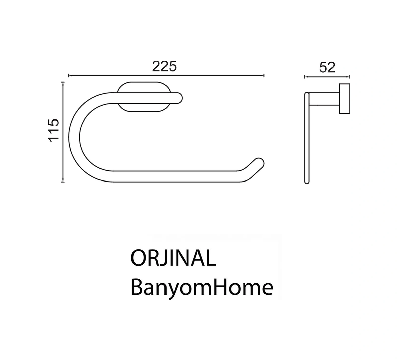 Çelik Banyo Paslanmaz Pirinç Zirve Kağıt Havluluk Krom