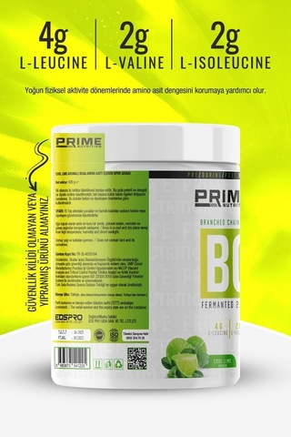Prime Nutrition Bcaa 2:1:1 420 Gram Cool Lime