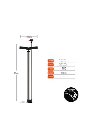 Samdoo Stainless Steel El Pompa Bisiklet Araba Elektrikli Araç Motor Süpürge Bisiklet Basketbol Lastik Hissesi Yüksek Basınçlı Ev Kullanıma Uygun