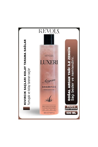 Revola Luxeri 2'si 1 Arada Şampuan Ve Kondisyoner Kolay Tarama 500 Ml Argan Kıvırcık