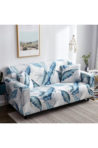 Wezone Yeşil Orman Desenli Tam Kapama Kumaş Koltuk Örtüsü - 190-230 Cm Üç Kişilik, Lastikli, Kaymazsız, Ev Dekorasyonu Ve Koltuk Koruması İçin DiğER