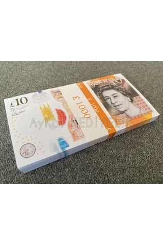 100 ADET 10 STERLİN BANKNOT POUND PARA GEÇERSİZ P...