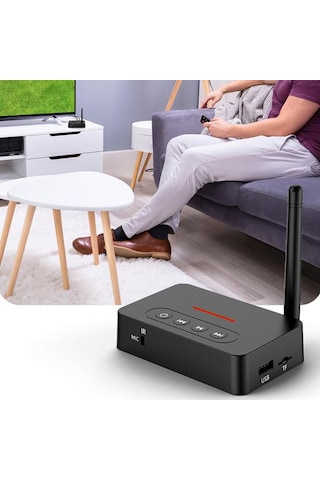 Ximistore9 Bluetooth 5.1 Alıcı-verici 2'li 1, Kumanda, Aux/rca, Nfc, Hi-fi Ses Adaptörü, Ev Ve Araba Stereo Sistemi İçin Batarya Dahil