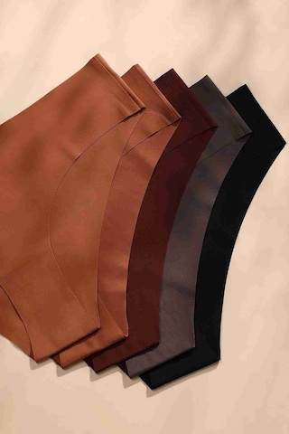 Merry See 5'li Set İz Yapmaz Likralı Dikişsiz Lazer Kesim Bikini Slip Külot Çok Renkli 001