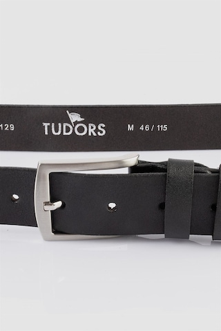 Tudors Erkek %100 Hakiki Deri 3,5 Cm Klasik Siyah Kemer-24417