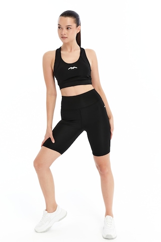 Kadın Crop Şort Takım Baskı Detaylı B2089-d742 Siyah