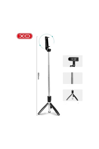 Ss08 Bluetooth Kumandalı Tripod Selfie Çubuğu - Uzaktan Kumandalı Taşınabilir Telefon Standı