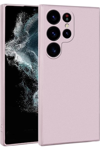 Galaxy S23 Ultra Kılıf Zore Premier Silikon Kapak Rose Gold