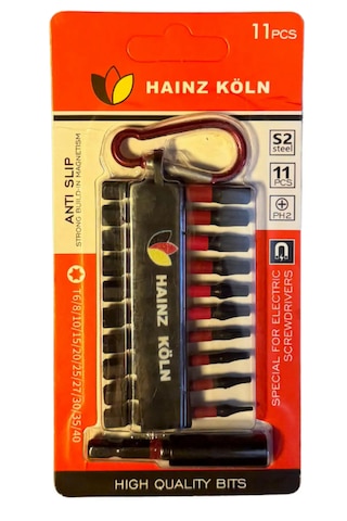 Hainz Köln Manyetik Bits Pz/ph/sl Uç Seti 11 Parça 50 Mm