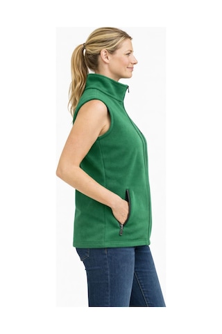 Mekaizen Unisex Polar Yelek Fermuarlı 3 Cepli Yumuşak Polar Kumaş, Sıcak Tutma Özellikli Yeşil