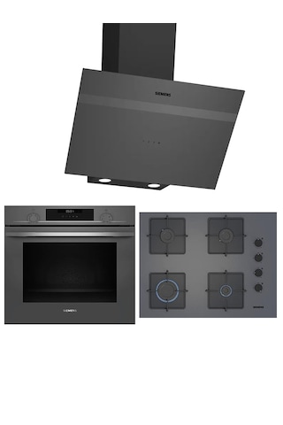 Siemens HU717ABN0T - EO7C8PP300 - LC64KPJ70T Gri Ankastre Set