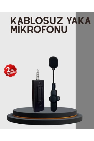 Kablosuz Yaka Mikrofonu 20 Metre 2.4 Ghz Gürültü Önleme Bluetooth 5.2 Type-c 3.5 Mm Mh-hs1221-8438