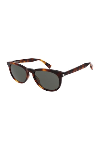 Saint Laurent Sl 797 003 53 Unisex Oval Kırçıllı Kahverngi Kemik Güneş Gözlüğü Kahverengi