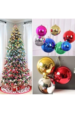 24lü 4cm Yılbaşı Ağacı Süsleme Topları Cici Top Süs Seti
