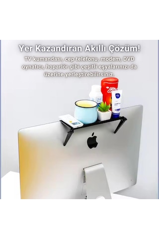 Coofbe Katlanabilir Ayarlanabilir Monitör Tv Üstü Stand Modem Kumanda Standı Tv Üstü Stand Organizer