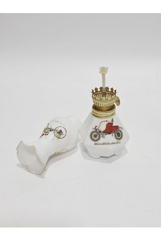 Antika Porselen Gaz Lambası 002 Beyaz