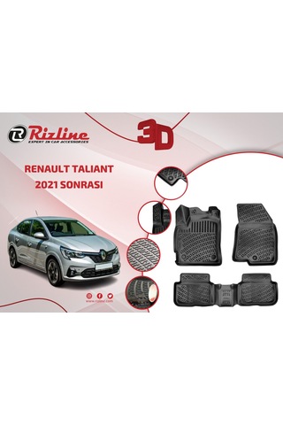 Renault Talıant 2021Sonrası 3D Paspas