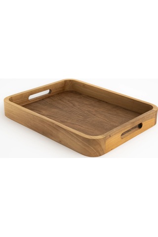 Linn Ceviz Ahşap Tepsi 45x36x6 Cm