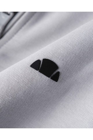 Ellesse Em560 Erkek Gri Fermuarlı Kapüşonlu Siyah Sweat Gri