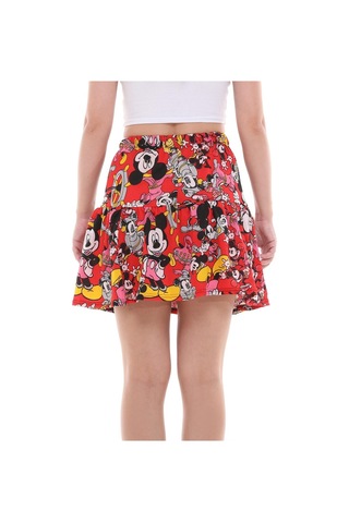 Mıckey Mouse Çizgi Film Karakterli Jarse Kumaş Şort Etek-431-kırmızı Kırmızı