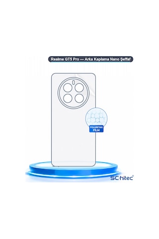 Schitec Realme Gt5 Pro Uyumlu Arka Yüzey Hidrojel Koruyucu Film 92275599