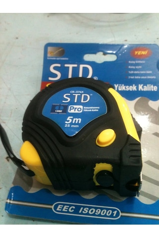 Std Kılıflı Stoperli Şerit Metre 5 Metre Çelik