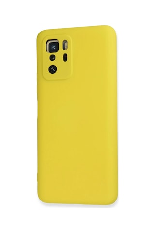 Newface - 209 - Xiaomi Poco X3 Gt Kılıf Nano İçi Kadife Silikon - Csmo-tex - - Sarı
