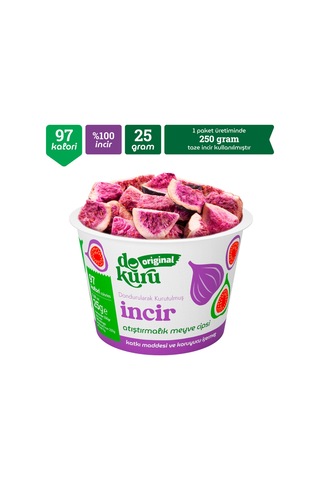 İncir Kuru Meyve Cipsi - Dondurularak Kurutulmuş Freeze Dried Çıtır İncir