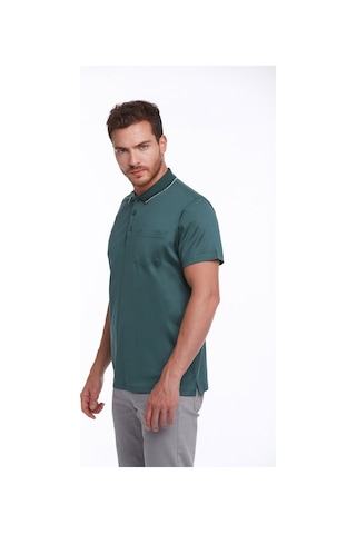 Hatemoğlu Yeşil Regular Fit %100 Pamuk Basic Polo Yaka Tişört-Yeşil