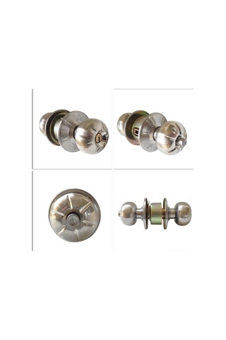 Geeroyoo Stainless Steel Gizlilik Kapı Kilidi, Bakır Kilidili, 3 Anahtar, 27-50mm Kalınlık Uyumlu, Yatak Odası/banyo İçin Diğer