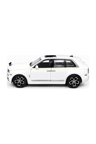 Beyaz Metal Lüks Suv Oyuncak Araba Açılır Kapılı Bagajlı Çek Bırak Model Araç